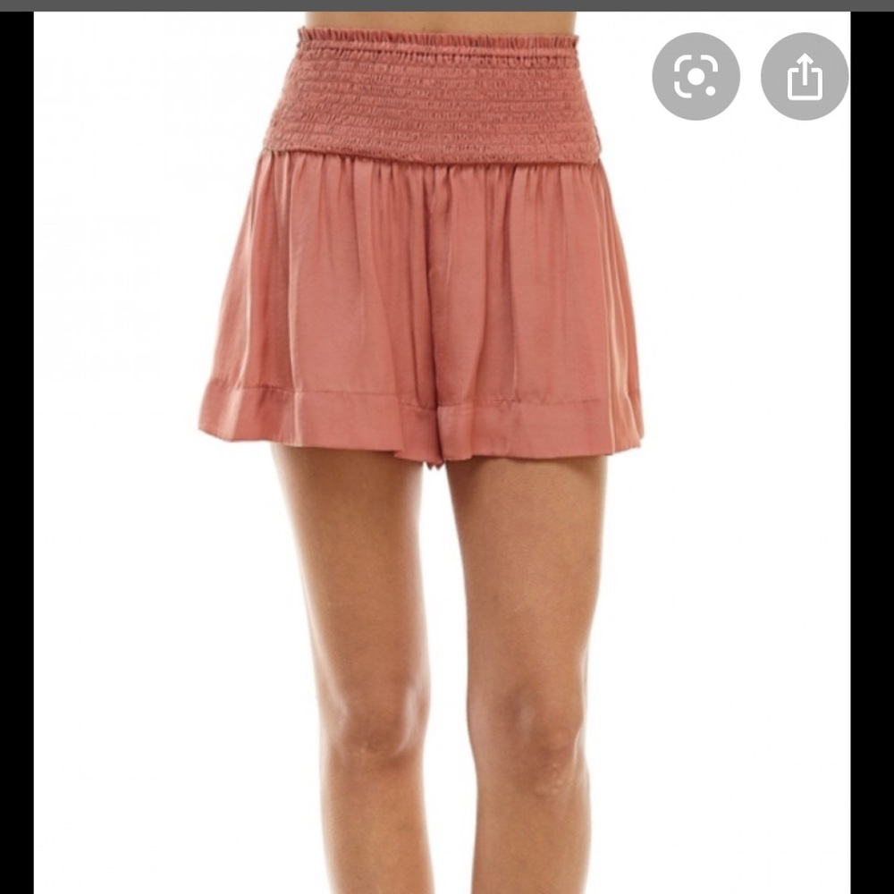 Smocked waist short, koch dupes